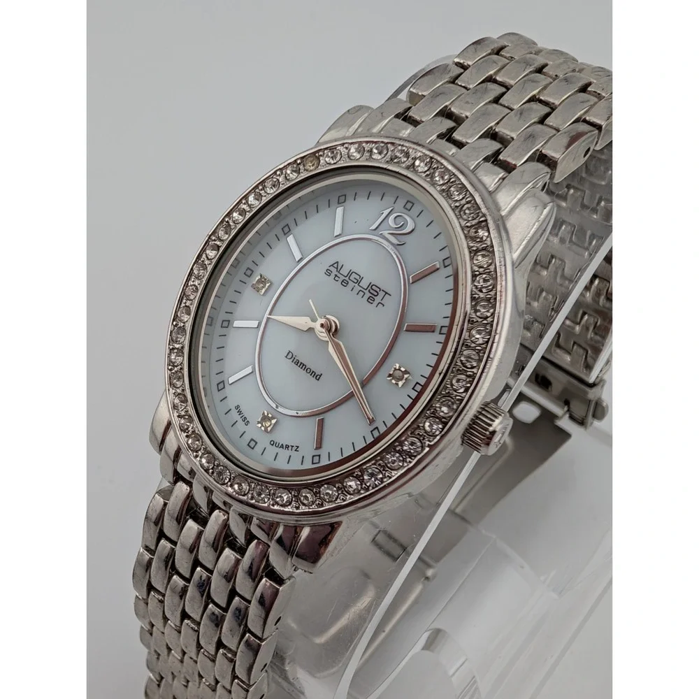 August Steiner Swiss Watch Wome 30mm Case MOP Dial‎ 6.25